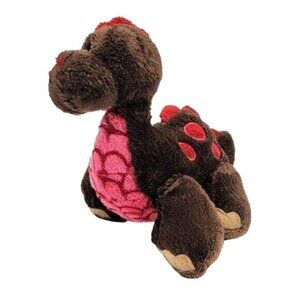 2/$15 Webkinz Cocoa Dinosaur Plush Brown Red 9" Soft Stuffed Animal Spikes Dots